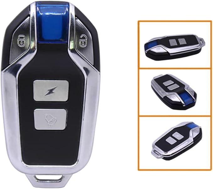 Mengshen Bike Alarm Lock, Wireless Anti-Theft Burglar for Bicycle Motorcycle Door Fence Gate Scooter Baby Stroller with 31 Inch Cable Length IP55 Waterproof Remote Control Included (Blue)