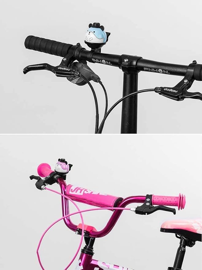 Kids Bike Bell, 360° Rotatable Cartoon Cycling Bell for Girls Boys and Adult, Loud Crisp Clear Sound Bicycle Handlebar Ring Horn, Children's Bike Accessories
