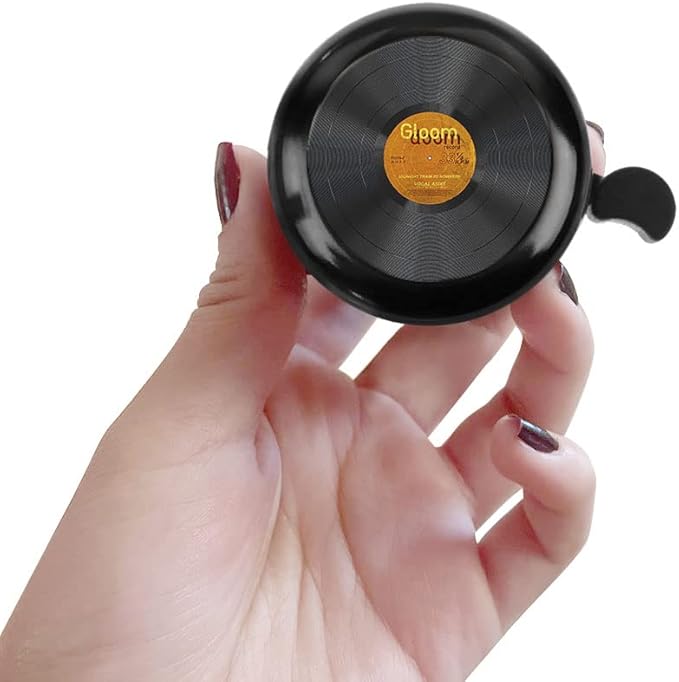 WIRESTER Black Aluminum Round Bike Bell, Classic Ring Bicycle Bell, Bike Accessories Bell Ring for Adults Kids Girls Boys