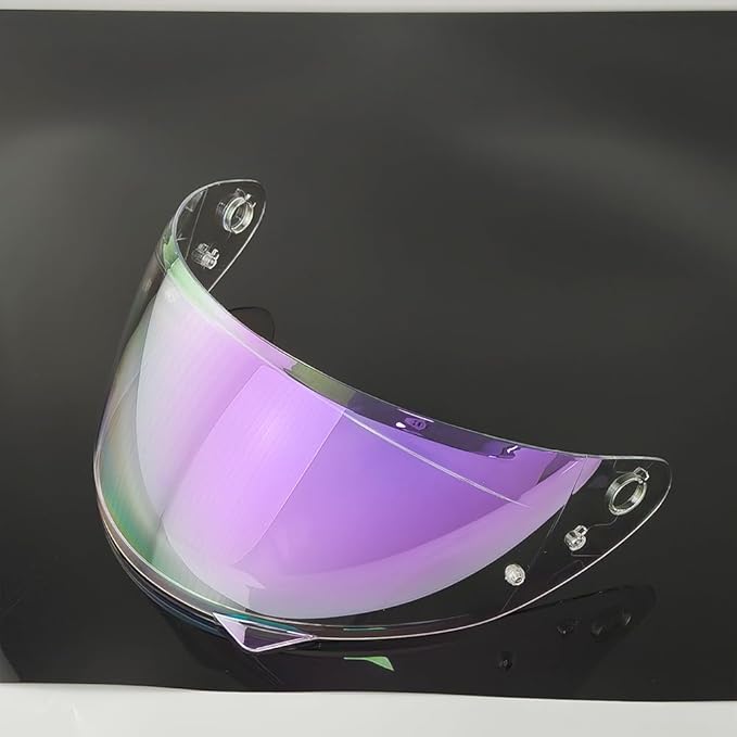 HJ-34P Helmet Visor Replacement for HJC C10.Motorcycle Helmet Shield UV Protection Compatible with HJC C10 (Revo Clear Purple+Anti Fog Film)