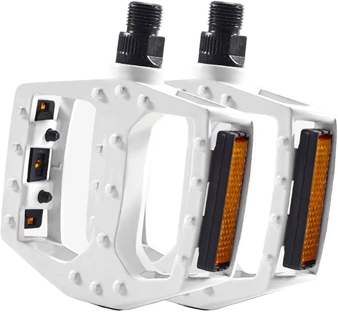 BlueSunshine Bike Pedals Set 9/16" for Mountain Bike, Aluminium Alloy Bearing Platform Pedals for BMX MTB Road Bicycle. Lightweight but Strong and Durable Alloy Flat Platform Pedals