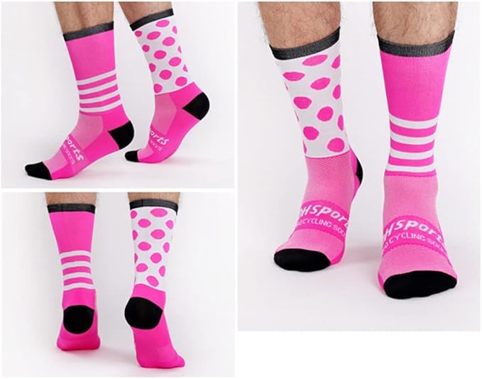 Cycling Socks Pro Mens Womens Riding Socks Bicycle Bike Sport Ankle Athletic Socks XC MTB BMX Black Pink Blue Green Orange