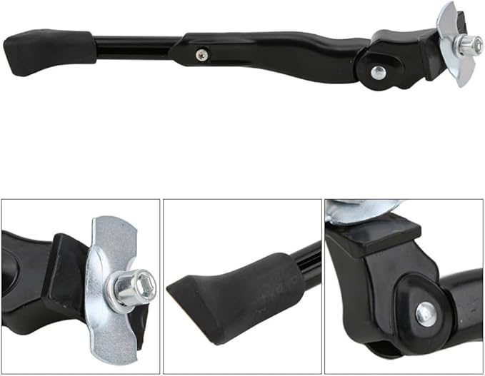 Aluminum Alloy Bike Kickstand – 30-35cm (11.81-13.78in) Adjustable Center Mount Kick Stand for Mountain & Road Bikes, Universal Fit 16-26 Inch Wheels