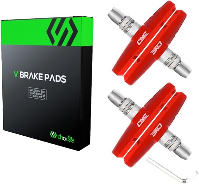 Chooee Bike V-Brake Pads, Bicycle Brake Pad Set, 2 Pairs Universal Brake Shoes