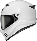 ScorpionEXO Covert FX Full Face Adult Motorcycle Helmet Street Fighter Style - Bluetooth Ready Speaker Pockets DOT ECE Solid (Gloss White - X-Large)