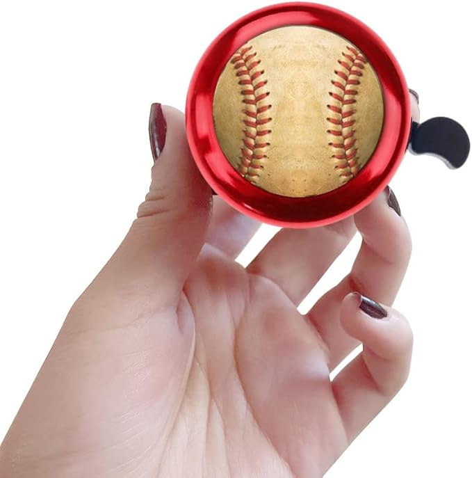 WIRESTER Red Aluminum Round Bike Bell, Classic Ring Bicycle Bell, Bike Accessories Bell Ring for Adults Kids Girls Boys