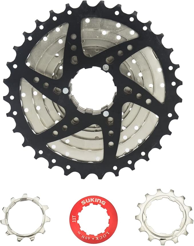 CYSKY 8/9/10/11/12-Speed Cassette 11-25T/28T/32T/34T/36T/40T/42T/46T/50T/52T Bike Sprocket Freewheel Compatible with Shimano, Sram HG Hub, Fit for Mountain Bike, Road Bike, MTB Cassette