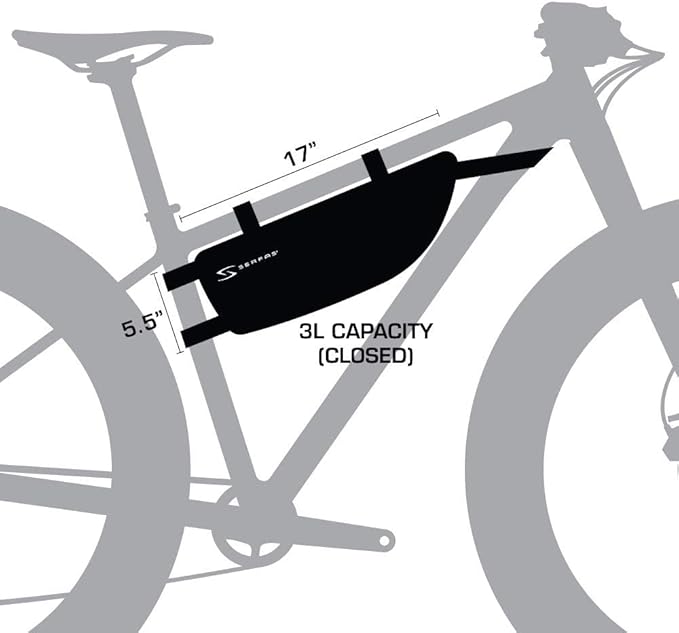 Serfas Ark Expandable Half-Frame Bicycle Bag (Black)