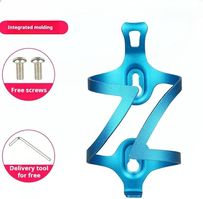 Premium Aluminum Alloy Bike Cup Holder - - Durable Water Bottle Cage for Bicycle, Road Bike, Mountain Bikes (Blue)