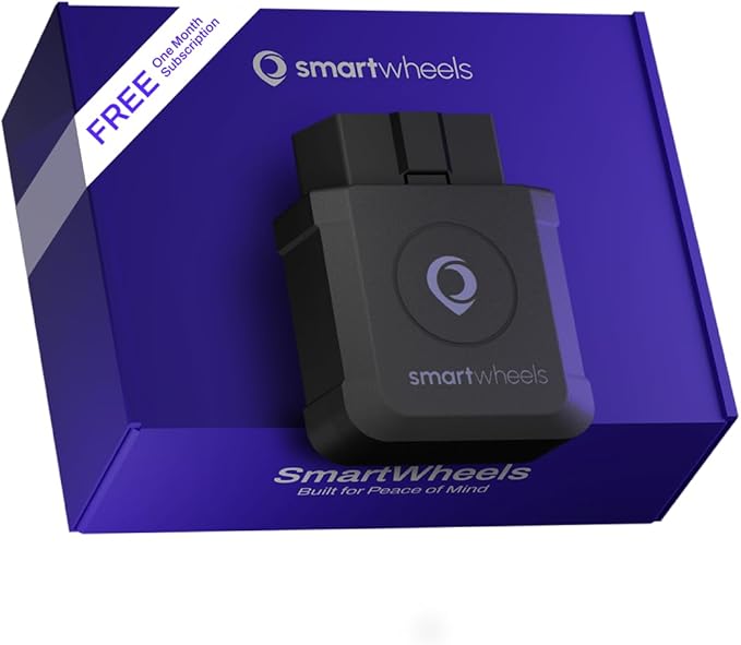 SmartWheels Real-time GPS Tracker|1-Month Free App Subscription Included| Location Tracking | Geo-Fencing| Driving & Vehicle Health Monitoring | Accident Alerts| for Families & Fleets|