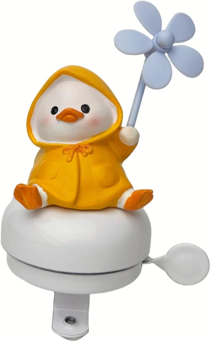 Duck Bike Bell with Wind Sponners -Classic Bike Bells and Beach Cruiser Mountain Bike Bells for Adults and Kids with Loud Ring Sound