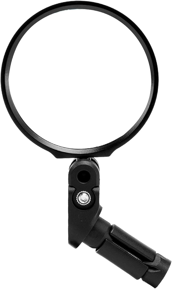 ROCKBROS Handlebar Bike Mirror, 360°Adjustable Safety Bicycle Rear View Mirror, Scratch Resistant Glass Lens Mirror(Short)
