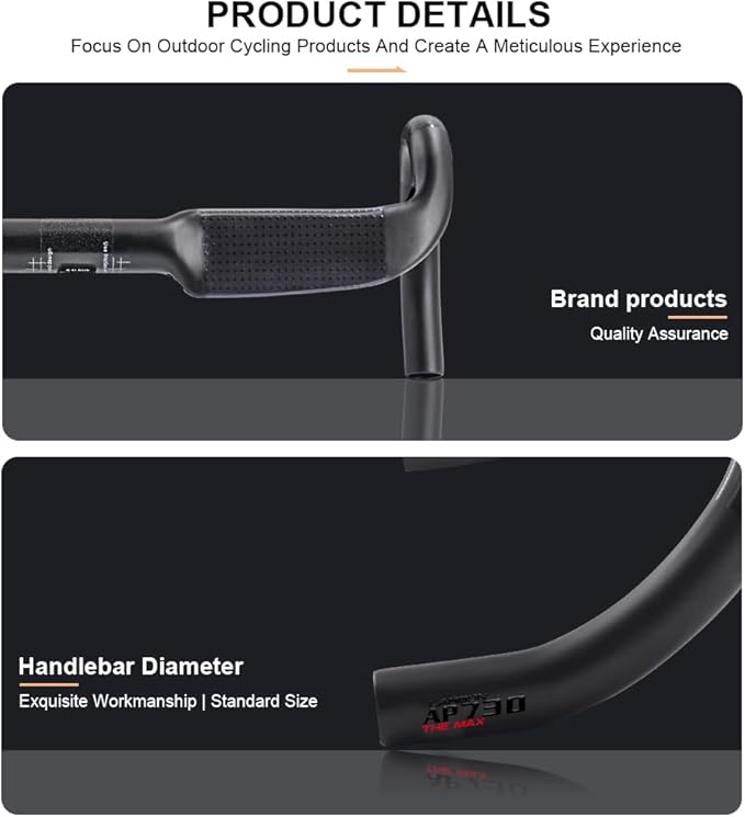 Alfa Pasca Aero Handlebars for Road Bike Carbon Racing Bicycle Handlebars Drop Bars Lightweight 31.8 UD Glossy/Matte 400/420/440mm