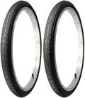 2 Pack 14 & 20 Inch Bike Tires with Tire Levers, 14x1.75 / 20x1.35 Anti-Slip Thickened Commuter Bicycle Tires, Wear-Resistant Replacement for City Road Teen Folding Bikes