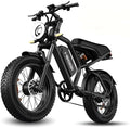 Electric Bike for Adults - 16/20 Inch Fat Tire Ebike, 750W/Peak 1500W Motor Ebike, 48V15.6AH Detachable Battery, 4 Riding Modes Electric Dirt Bike