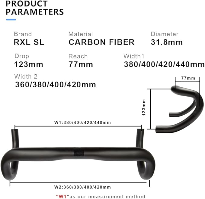 Carbon bike handlebars road bike Carbon Fiber Handlebars RXL SL Drop Bar Bicycle Handlebar Road Cycling Handlebars Black UD Matte 31.8x440mm carbon handlebars road bike drop handlebars