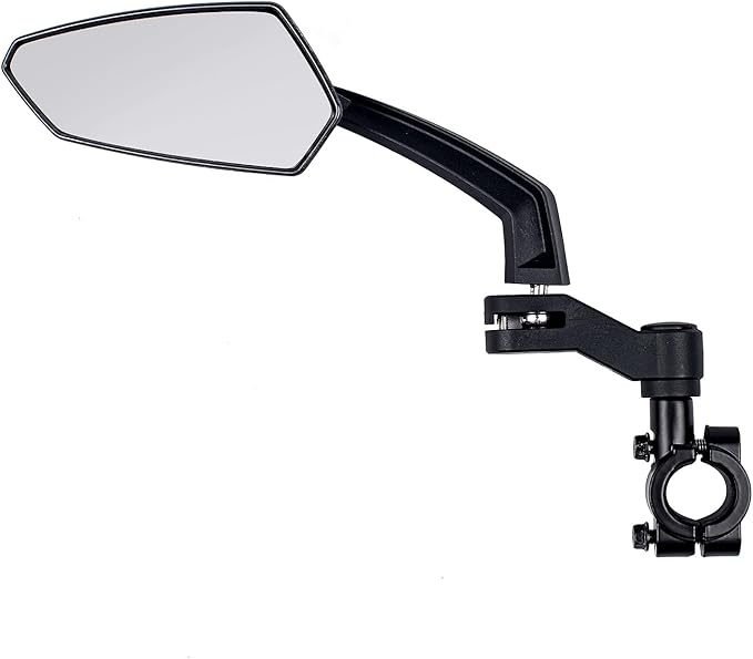 Bike Mirrors for Handlebars, 360° Rotatable Cycling Rear View Mirrors, Wide Angle Safe Shockproof Bike Mirrors Road, Bicycle Universal Fit Accessories 1 Pair (Black)