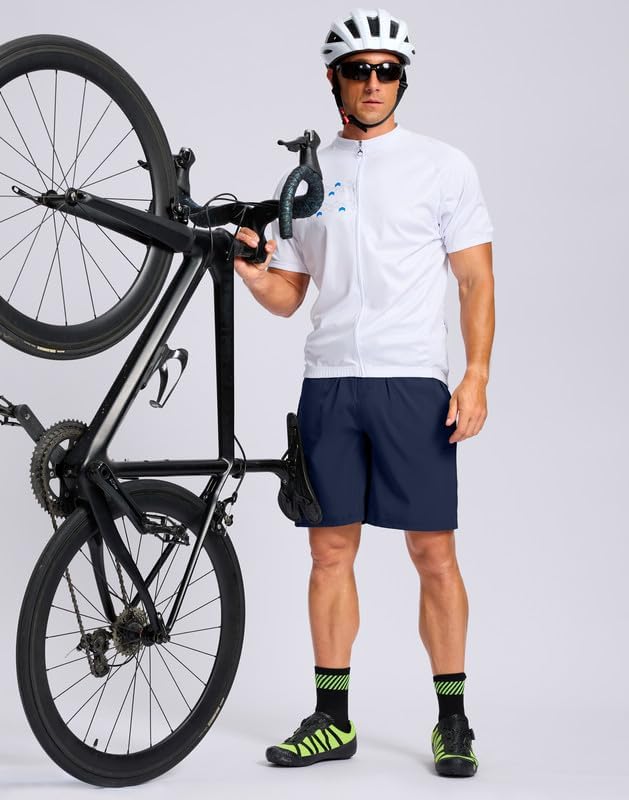 Bikewa Men's Mountain Bike Shorts 4D Padded Baggy Bicycle Biking Riding Lightweight Cycling Shorts with Zipper Pockets
