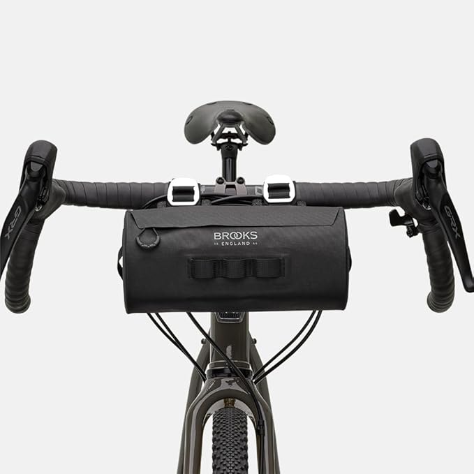 Brooks England Scape Handlebar Pouch, Cycling and Gravel Bag, Black, One Size