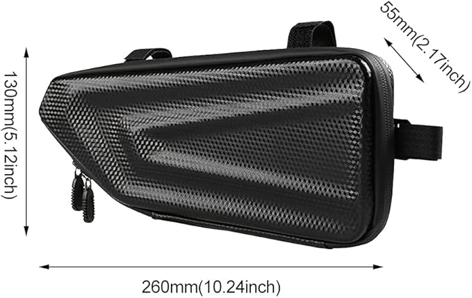 Bike Frame Storage Bag, Universal Waterproof Bicycle Triangle Front Frame Under Top Tube Bag, 2.5 L Narrow Edge Cycling Accessories Pouch for Road Bike MTB Bicycle (COLOR:black)