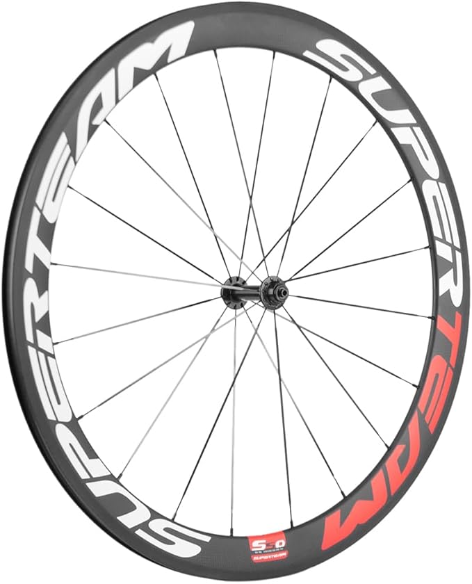 Superteam Carbon Fiber Road Bike Wheels 700C Clincher Wheelset 50mm Matte 23 Width