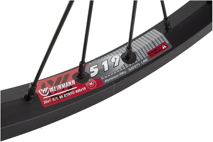 WheelMaster Folding Bike Front Wheel - 20'' x 1.5, Alloy, 36H, Black