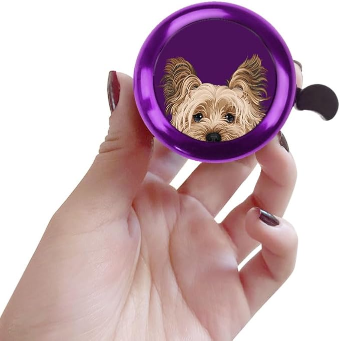 WIRESTER Purple Aluminum Round Bike Bell, Classic Ring Bicycle Bell, Bike Accessories Bell Ring for Adults Kids Girls Boys