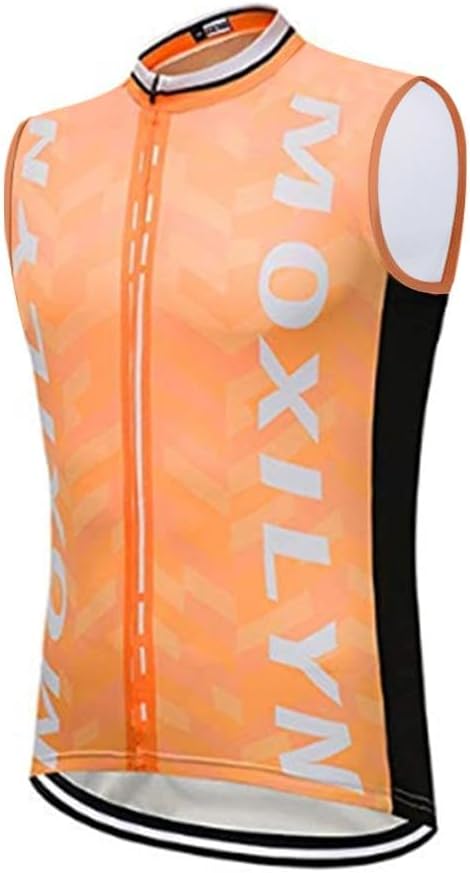 MOXILYN Men's Cycling Jersey Sleeveless Vests Bike Tank Quick Dry Bicycle Shirts Breathable Riding Clothing Top