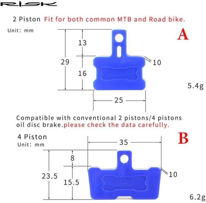 9 Pack Bike Brake Pads Spacer Universal Hydraulic Disc Brakes Bleed Block Pad for Shimano 2/4 Piston Caliper AVID SRAM Tektro Trp Avid Zoom Hydraulic Disc Brake Set Mountain Bicycle Road Bike