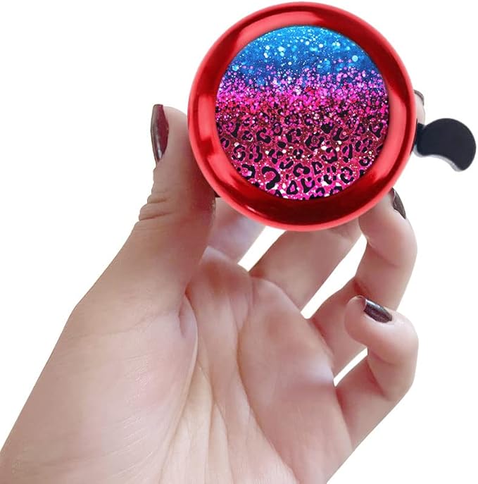 WIRESTER Red Aluminum Round Bike Bell, Classic Ring Bicycle Bell, Bike Accessories Bell Ring for Adults Kids Girls Boys