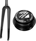 BUCKLOS 700c Carbon Fiber Rigid Matte Road Bike Fork & 44-56mm Black Headset