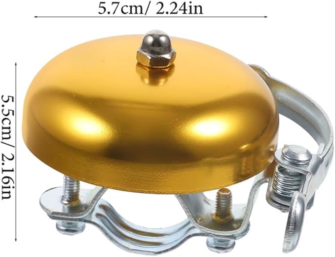 2pcs Aluminum Alloy Bike Bells Loud Vintage Bicycle Bell for Mountain Bikes Cycling Accessories with Sound Safety Ring for Adults