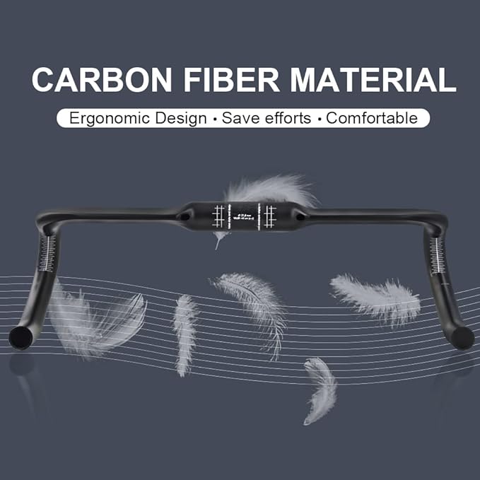 Alfa Pasca Aero Handlebars for Road Bike Carbon Racing Bicycle Handlebars Drop Bars Lightweight 31.8 UD Glossy/Matte 400/420/440mm