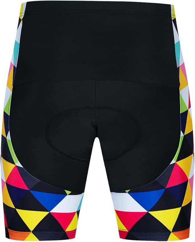 Weimostar Men's Cycling Jersey Short Sleeve Bike Clothing Multicolored Diamond