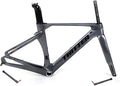 Carbon Road Bike Frameset 46/48/50/52/54/56cm 700c Wind Breaking Racing Frame Internal Routing Disc Brake Frame Set Thru Axle 100mm/142mm(Dark Gray,46CM)