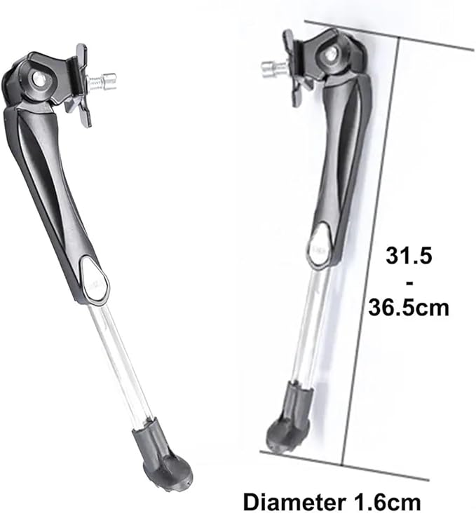 Bicycle Kickstand Foot Adjustable Bicycle Kickstand Aluminum Alloy Bicycle Parts Foot Rest Non-Slip Bike Side Support Bike Kick Stand(Three Holes)