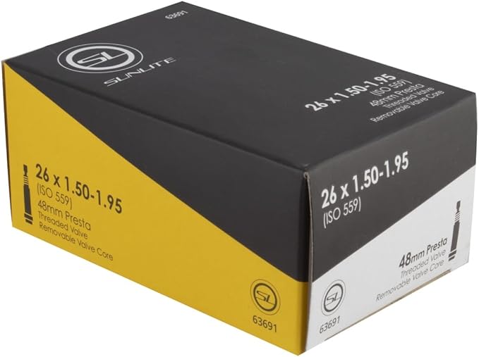 Sunlite Standard Presta Valve Bicycle Tubes