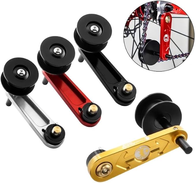 Bike Single Speed Chain Tensioner,Aluminum Alloy Bike Chain Tensioner Bicycle Single Speed Adjuster Tensioner for MTB Road Bicycle Tensioner Tool