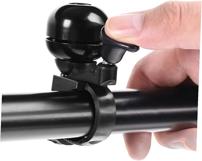 PRETYZOOM Vintage Bike Bell for Scooter and Bicycle Handlebar Copper and Plastic Loud Crisp Sound Safety Accessory for Mountain and Bikes Black
