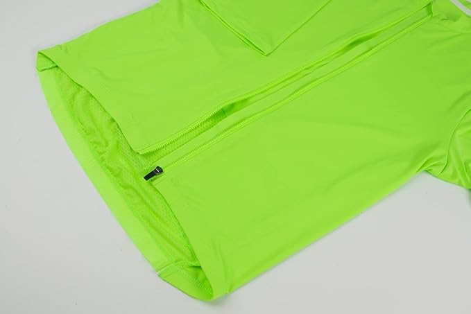 Men's Cycling Jersey Zipper Pocket Short Sleeve Lightweight Aero Race Fit Bike Jersey, UPF 50+ Biking Cycling Shirt