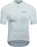 Santic Men's Cycling Jersey Short Sleeve Tops Bicycle Bike Shirt Full Zipper UPF 50+ Bicycle Jersey with Pockets
