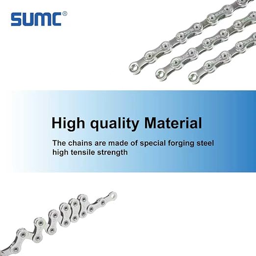 E-Bike Chain, 136 Links 1/2" X 3/32" for 6/7/8 Speed, 1060kgf High Tensile Strength Dark Silver, Quick-Release Universal for MTB/Road/City Bike/BMX