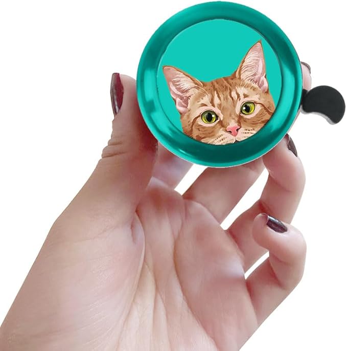 WIRESTER Green Aluminum Round Bike Bell, Classic Ring Bicycle Bell, Bike Accessories Bell Ring for Adults Kids Girls Boys