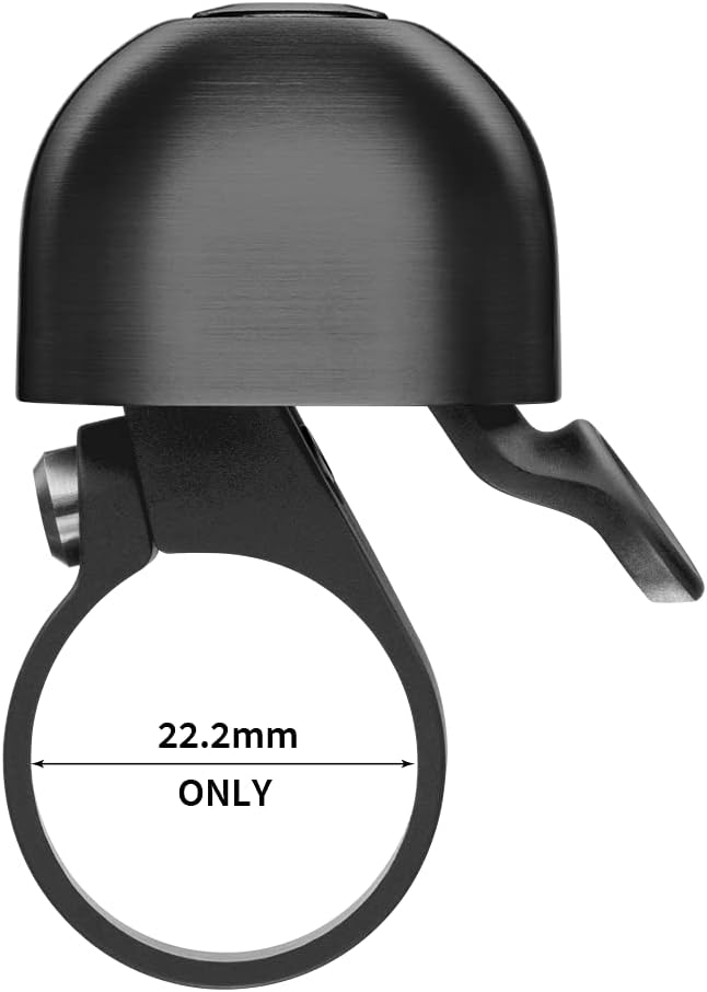 Spurcycle - Compact Bell | 22.2mm Light and Compact Brass Alloy Dome Bike Bell for Mountain Bike or Flat Bar ONLY. Composite Nylon Mount for Easy Install. Engineered for The Lasting Spurcycle Sound