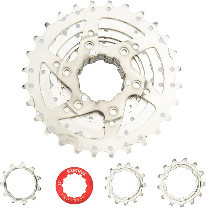 CYSKY 8/9/10/11/12-Speed Cassette 11-25T/28T/32T/34T/36T/40T/42T/46T/50T/52T Bike Sprocket Freewheel Compatible with Shimano, Sram HG Hub, Fit for Mountain Bike, Road Bike, MTB Cassette