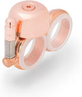 Handheld Running Bell, Wearable Runners Bell for Joggers and Marathoners Alerts Pedestrians to Move Over, Loud Resonant Brass Bell and Hammer on Aluminum Body with Silicone Finger Sizers