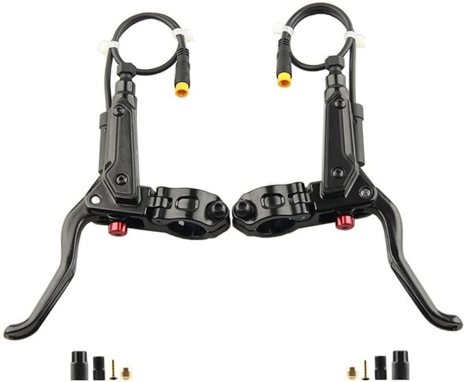Hydraulic Disc Brakes, Aluminum Alloy Hydraulic Brake Lever GT267 Power Off Brake Handle 3 Pin for Ebike/Folding Bike/Scooter/Fat Bike(Left)
