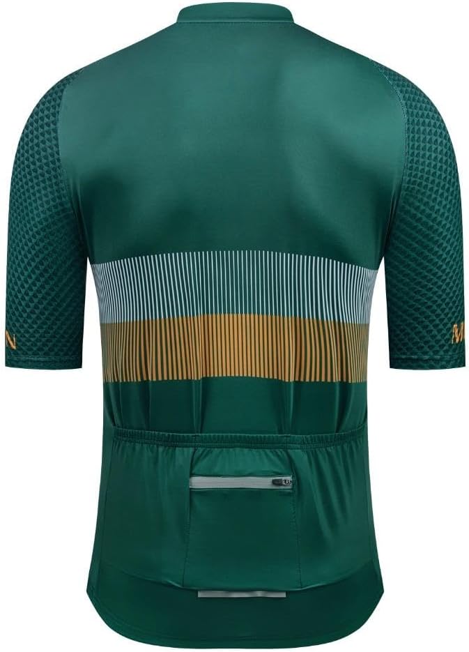 MOXILYN Men's Cycling Jersey Short Sleeve with 4 Pockets Moisture Wicking Breathable Quick Dry MTB Biking Shirt