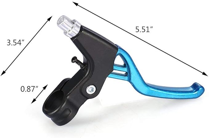 DISIWENE 1 Pair Bicycle Brake Lever, V-Brake Handlebar Aluminium Alloy Bike Brake Handle Universal 2.2cm for Most Bicycle, Road Bike, Mountain Bike (Blue)