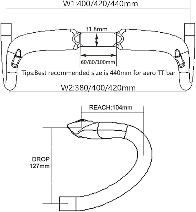 Road Bicycle handle bar Red UD Matte carbon handlebars road bike handlebar for road bike Drop Bars Bike Components & Parts 31.8 Drop Handlebar 420mm